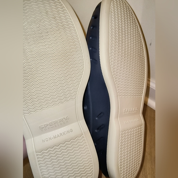 Sperry Size 8 M AUTHENTIC ORIGINAL FLOAT COZY Navy Women's Lined Boat Shoes - Picture 5 of 17